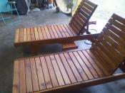 Click to enlarge image The stain on these is our med Brown - Chaise lounge - Cedar